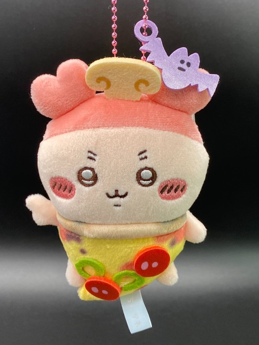 Chiikawa Furuhonya Pizza Mascot Key Chain Plush Doll Halloween NWT